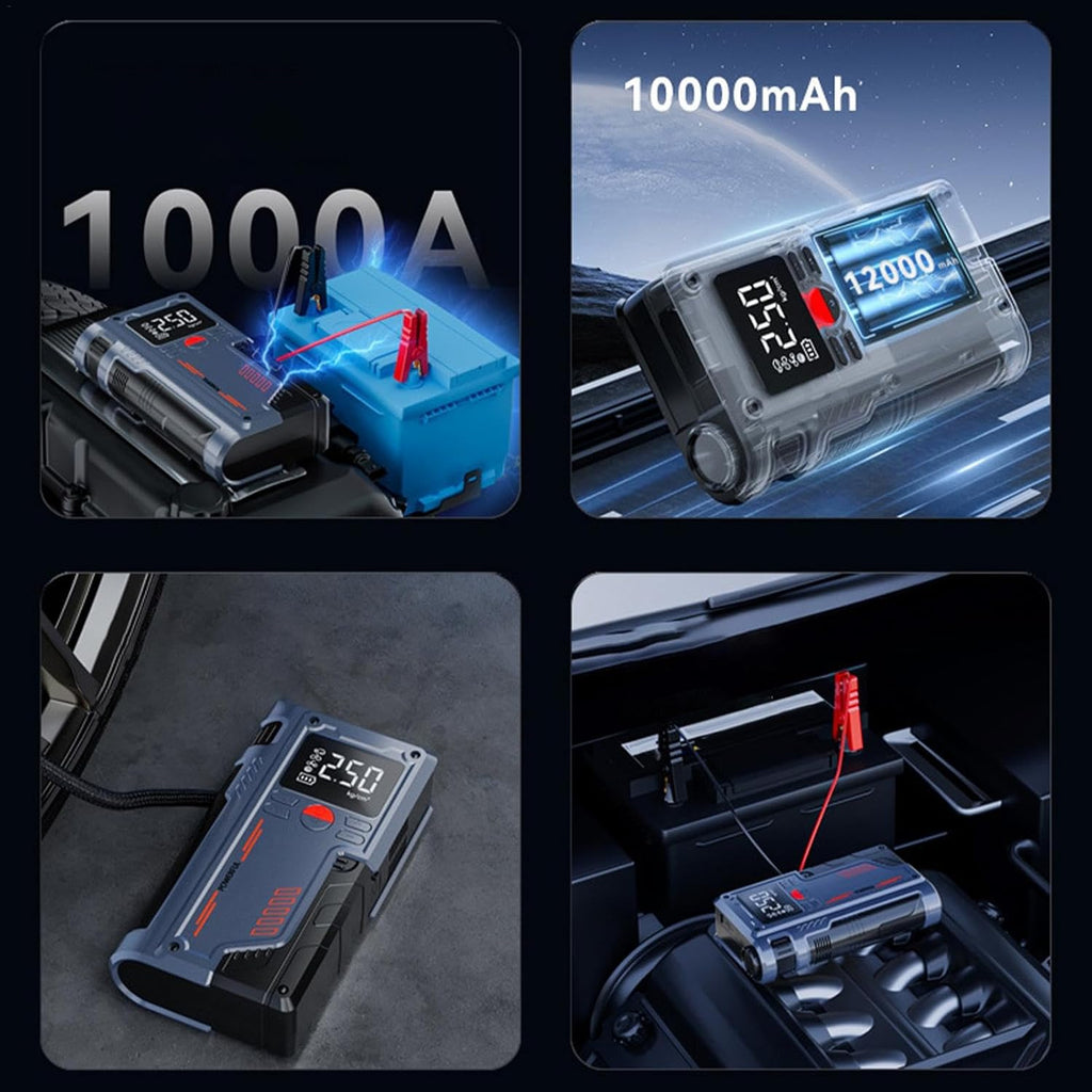 Portable Car Jump Starter 3 in 1 with Digital Display