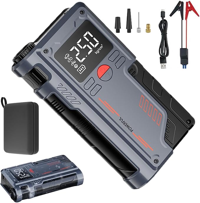 Portable Car Jump Starter 3 in 1 with Digital Display
