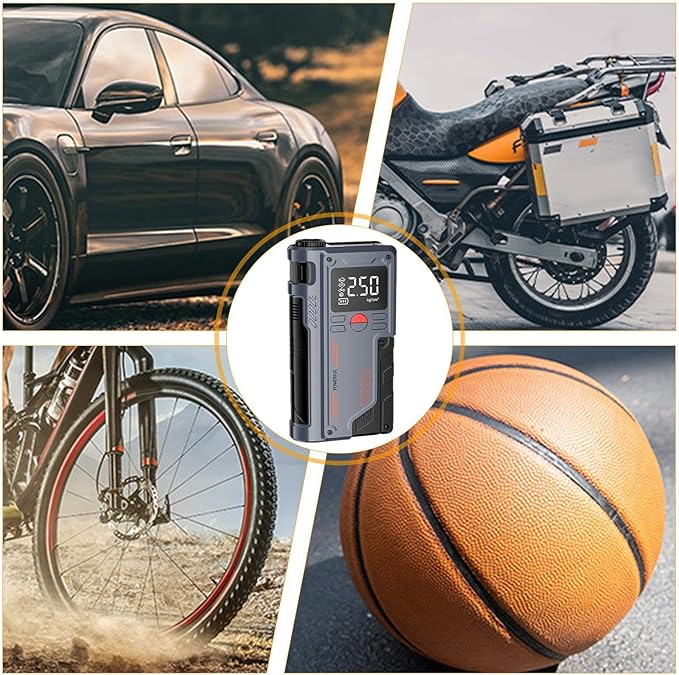 Portable Car Jump Starter 3 in 1 with Digital Display